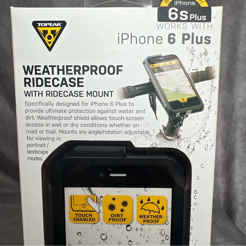 Topeak Weatherproof RideCase With RideCase Mount Works With iPhone 6 Plus - Picture 2 of 11